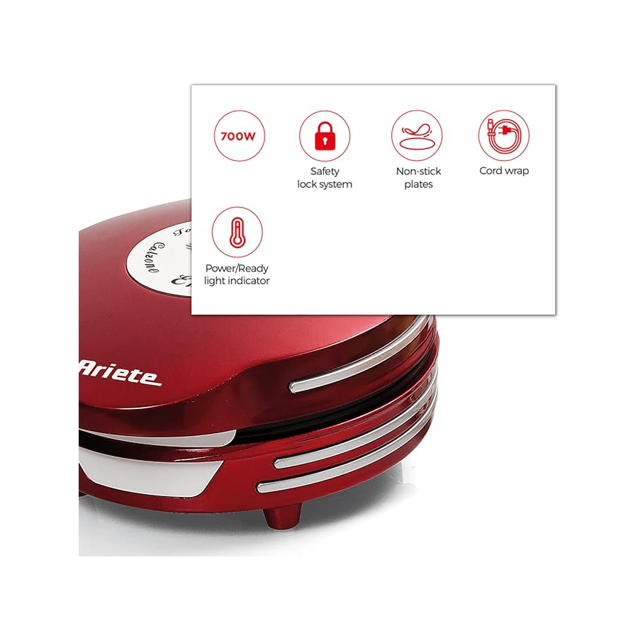 Ariete 700W Omelette Maker 0182/00SWM RED