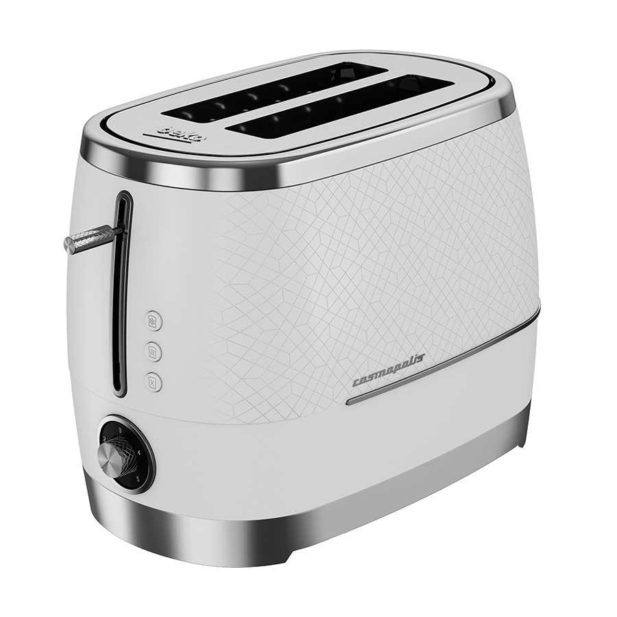 BEKO 2 SLICE RETRO WHITE CHROME TAM8202CR