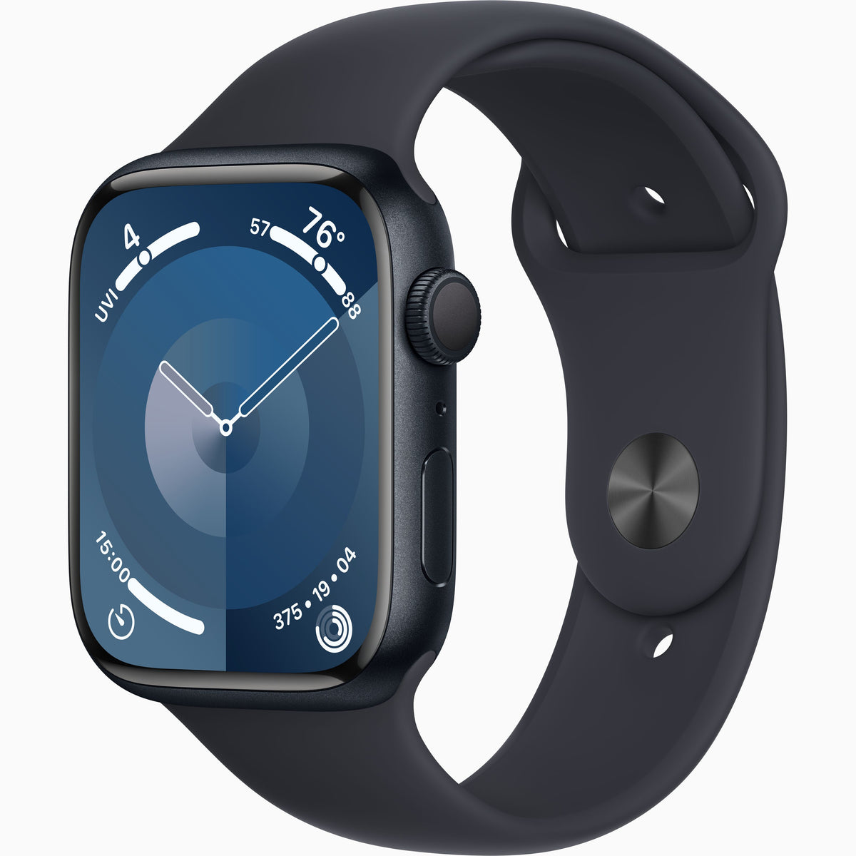 APPLE WATCH SERIES 9 45MM MIDNIGHT SPORT BAND - S/M