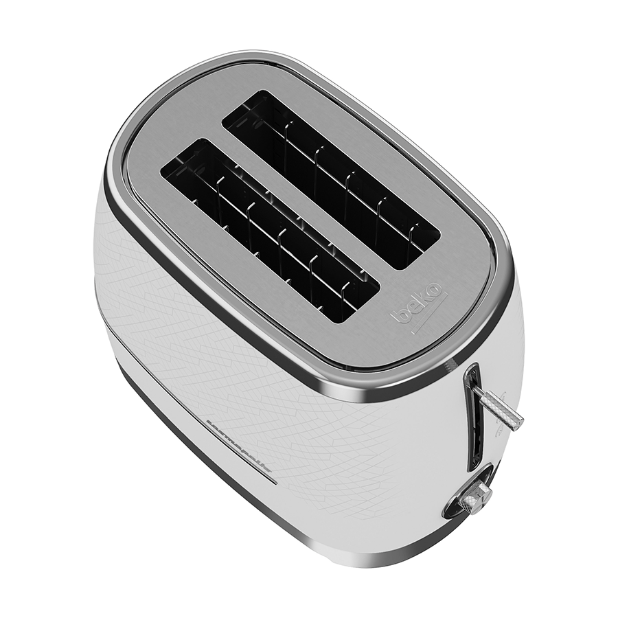 BEKO 2 SLICE RETRO WHITE CHROME TAM8202CR